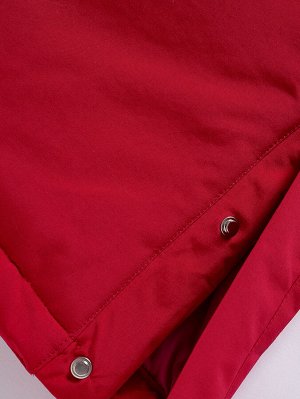 Парка зимняя подростковая для девочки красного цвета 9344Kr