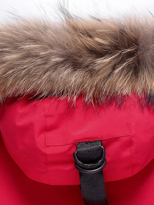 Парка зимняя подростковая для девочки красного цвета 9344Kr