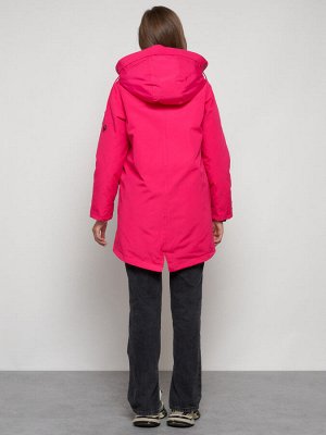 Парка женская зимняя MTFORCE c капюшоном розового цвета 2329R