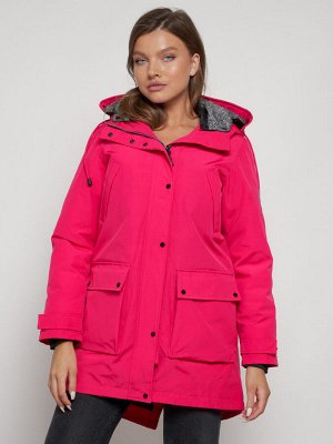 Парка женская зимняя MTFORCE c капюшоном розового цвета 2329R