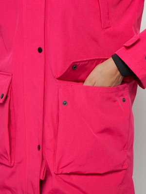 Парка женская зимняя MTFORCE c капюшоном розового цвета 2329R