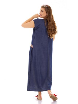 Платье Платье свободного силуэта 
Ткань тонкий джинс- котон и софт 
Длина платья -130 см 
Рукав японка спущенный длина 13 см