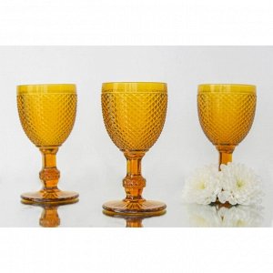 Набор бокалов стеклянных Magistro «Вилеро», 280 мл, 8?16 см, 2 шт, цвет жёлтый