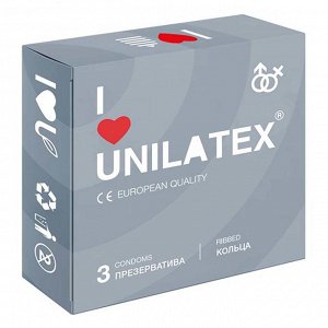 Презервативы с кольцами Unilatex® Ribbed 1 блок (12 уп)