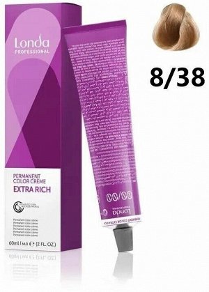 Лонда Краска для волос 8/38 светлый блонд золотисто жемчужный LONDA Professional Creme Extra Rich 60 мл