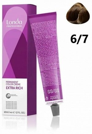 Лонда Краска для волос 6/7 темный блонд коричневый LONDA Professional Creme Extra Rich 60 мл