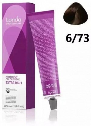 Лонда Краска для волос 6/73 темный блонд коричнево золотистый LONDA Professional Creme Extra Rich 60 мл