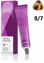 Лонда Краска для волос 8/7 светлый блонд коричневый LONDA Professional Creme Extra Rich 60 мл