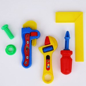 Игровой набор «Строитель», инструменты, детский рюкзак, 23x20.5 см, МИКС