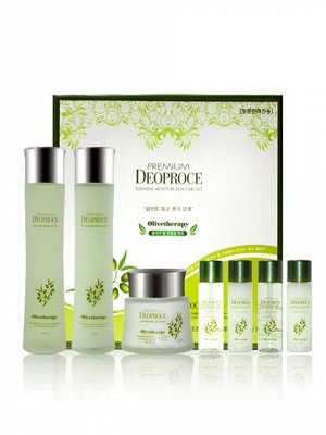 DEOPROCE PREMIUM ОLIVETHERAPY ЕSSENTIAL МOISTURE SKIN CAR Бьюти-набор с оливковым маслом