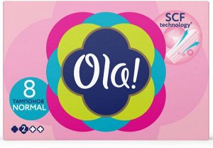 Ola! Тампоны женские гигиенические "Normal" Шелковистая поверхность 8 шт