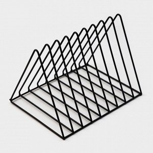 Подставка под разделочные доски Доляна «Лофт», 26x18x21, чёрная