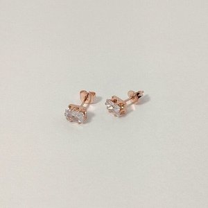 Серьги под золото с кристаллами бижутерия