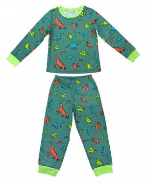 Комплект детский пижама с начесом для мальчика Дино (НАШЕ)