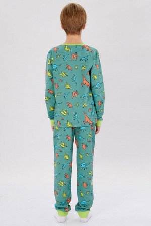 Комплект детский пижама с начесом для мальчика Дино (НАШЕ)
