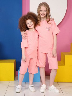 Комплект футболка и шорты для девочек арт. МД 333-4