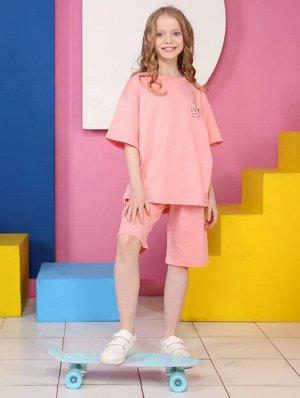 Комплект футболка и шорты для девочек арт. МД 333-4