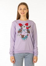 Футболка для девочек Baby Style МД 2123 С длинным рукавом. 100%Хлопок(Футер без начеса). пр. Узбекистан.