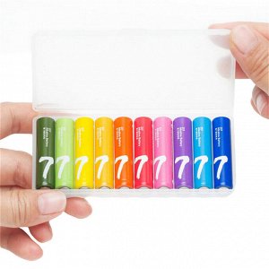 Элементы питания Xiaomi ZI7-AAA Rainbow Colors (10 шт.) / Батарейки мизинчиковые / Мизинцы батарейки