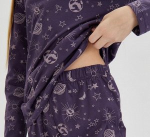 Комплект домашний (пижама) для девочки с принтом (НАШЕ)