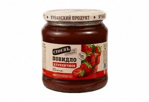 Повидло СТОЕВЪ клубничное 500гр ст/б (евро) (Стоевъ).