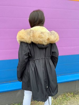 Куртка 🚀РАСПРОДАЖА🚀
Парка с натуральным мехом лисы, 90 см
Утеплена мехом бобрика и синтепоновой подстёжкой, съемный мех и подклад
Размеры 54,56,58,60,62,64