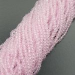 Бусины Шпинели искусственной 2 мм розовые, нитка 37 см. Цена за нить.