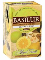 Чай чёрный Basilur Волшебные фрукты “Лимон и лайм”, 25 саше