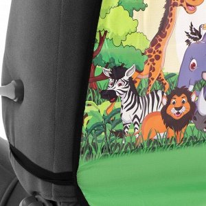 Накидка на сиденье автомобильное Cartage Зоопарк, ПВХ, 60 х 45 см, европодвес
