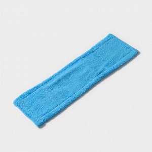 Насадка для плоской швабры Доляна, 42?12 см, 60 гр, микрофибра, цвет синий