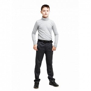 Водолазка детская для мальчика с воротником стойка цвет Светло-серый меланж (91-4) НАШЕ