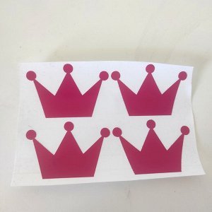 Интерьерные наклейки для детской "корона", цвет розовый