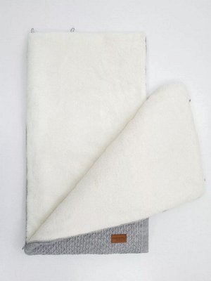 Конверт утепленный Amarobaby Pure Love Wool вязаный, серый, 75х46см