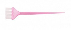 Кисть для окрашивания DEWAL розовая, с белой прямой щетиной, узкая 45мм