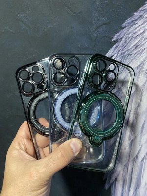 Силиконовый цветной чехол для Iphone MagSafe  Full Cover (+Камера)