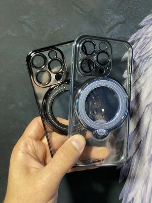 Силиконовый цветной чехол для Iphone MagSafe  Full Cover (+Камера)
