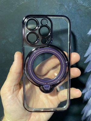 Силиконовый цветной чехол для Iphone MagSafe  Full Cover (+Камера)