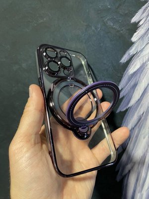 Силиконовый цветной чехол для Iphone MagSafe  Full Cover (+Камера)