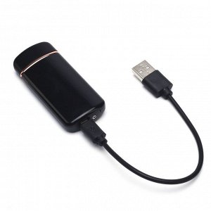 Зажигалка электронная "Лучший охотник", USB, спираль, 3 х 7.3 см, черная