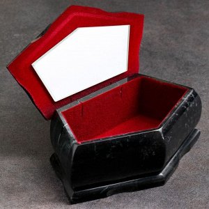 Ларец "Кружевной узор", 16х9х8 см, натуральный камень, змеевик