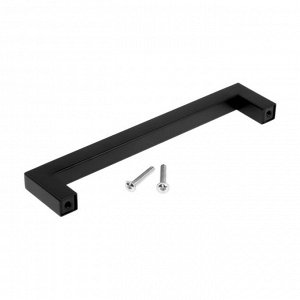 Клик Мебель Ручка скоба SQUARE CAPPIO, нержавеющая сталь, м/о 160 мм, цвет черный