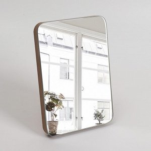 Зеркало складное-подвесное, зеркальная поверхность 17,7 ? 12,7, цвет коричневый