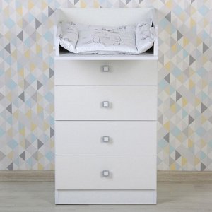 Комод пеленальный детский Фея 1550, 50х47х92 см., 4 ящика, цвет белый