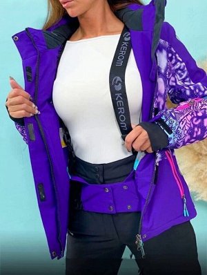 Женский лыжный костюм фиолетовый/Костюм лыжный женский