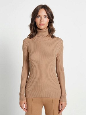 Водолазка женская ZZ-05001 camel #Песочный