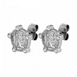 Серьги LUCCA Блестящее Серебро Белый CRYSTAL