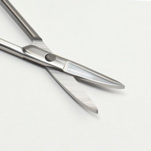 Ножницы маникюрные, прямые, узкие, 9,5 см, цвет серебристый
