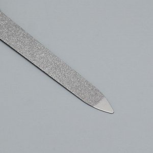 Пилка металлическая для ногтей, 12 см, цвет серебристый/чёрный