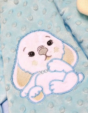 Комбинезон детский Зайка (вельбоа, утепленный) цвет Голубой
