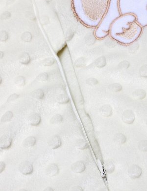Комбинезон детский Зайка (вельбоа, утепленный) цвет Молочный